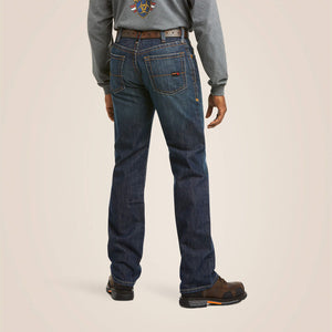 back of man wearing Ariat M4 jeans