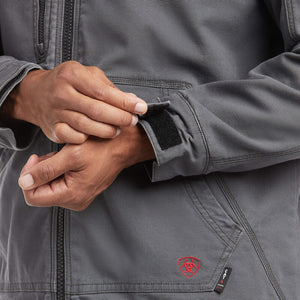 Grey Ariat stretch FR jacket velcro staps