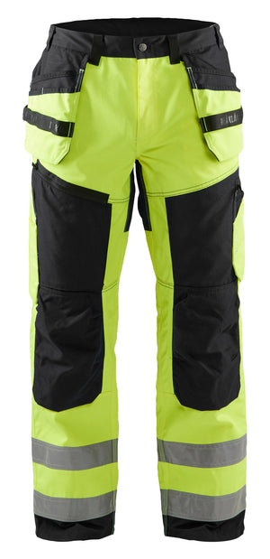 Blaklader Hi‑Vis X1600 Utility Work Pants in yellow and black