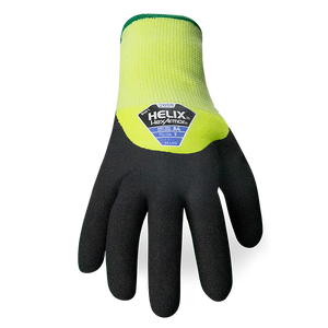 HexArmor cut resistant winter glove in black and yellow