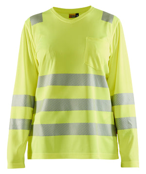 Blaklader Women’s hi‑vis long‑sleeve T‑shirt in yellow