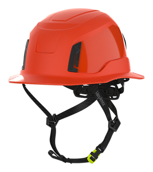 Orangish Red HexArmor Full Brim Safety Helmet