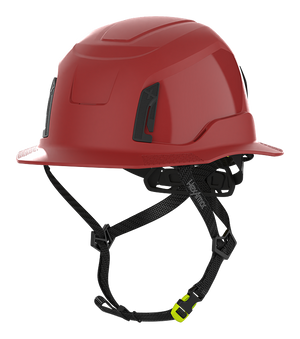 Maroon HexArmor Full Brim Safety Helmet