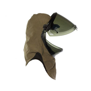 Arc Flash Hood - 40 Cal - Lift Front, Faceshield, Flash Light with Mounting Clip, Slotted Adapter and Hard Hat