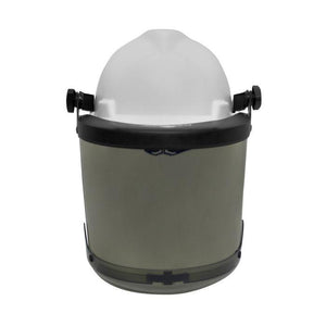 Cap-Style Hard Hat Helmet with 20 Cal Arc Flash, Adjustable Flip-Up Faceshield, Standard Slotted Helmet Mounted