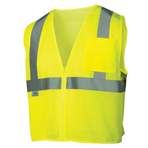 RVZ21 Hi Vis Mesh Vest - ANSI 2, Type R, Zipper