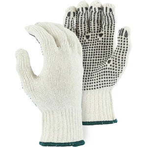 String Knit Glove - PVC Dotted, Mediumweight Cotton and Polyester Blend
