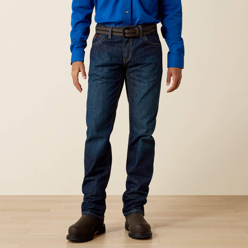 Ariat - Mens FR M5 Straight Basic Stackable Straight Leg Jean - Shale