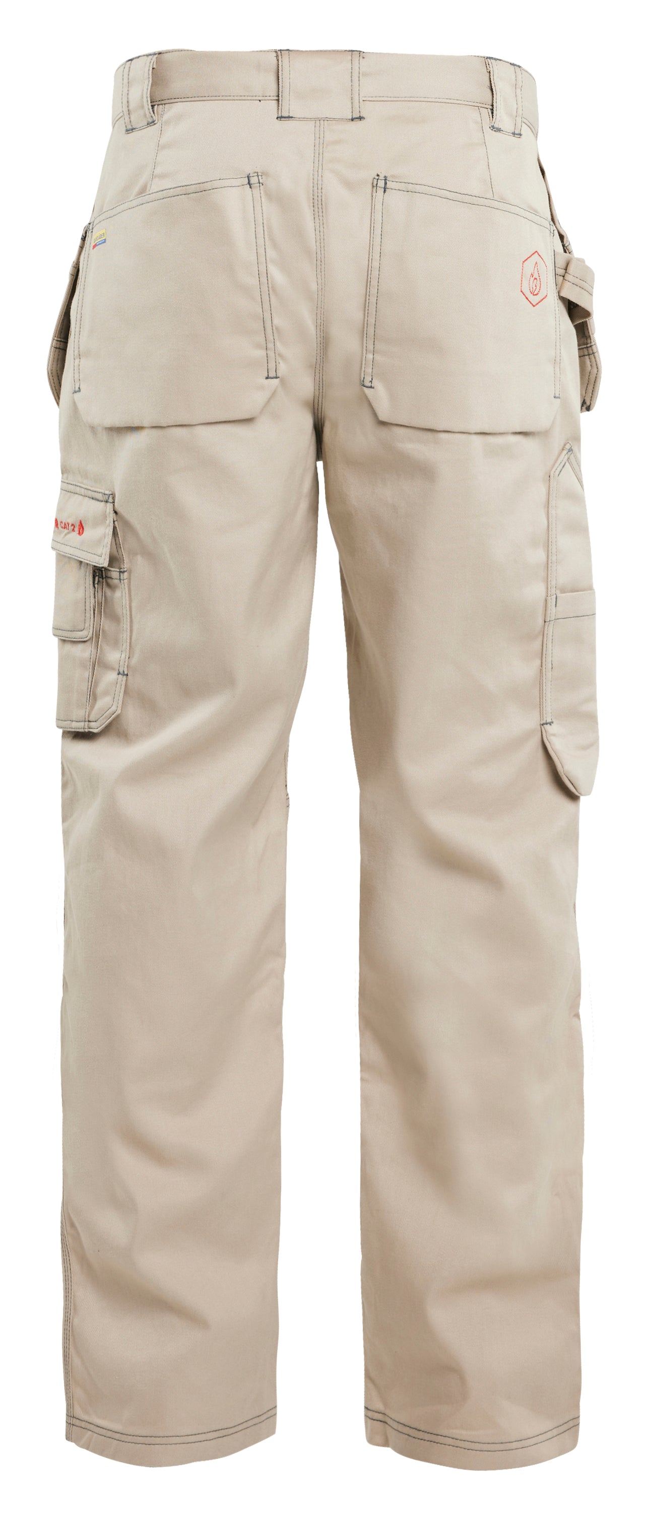 Back view of Blaklader FR Work Pants in stone color