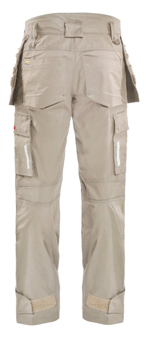 Back view of Blaklader FR Stretch Utility Pants in stone color