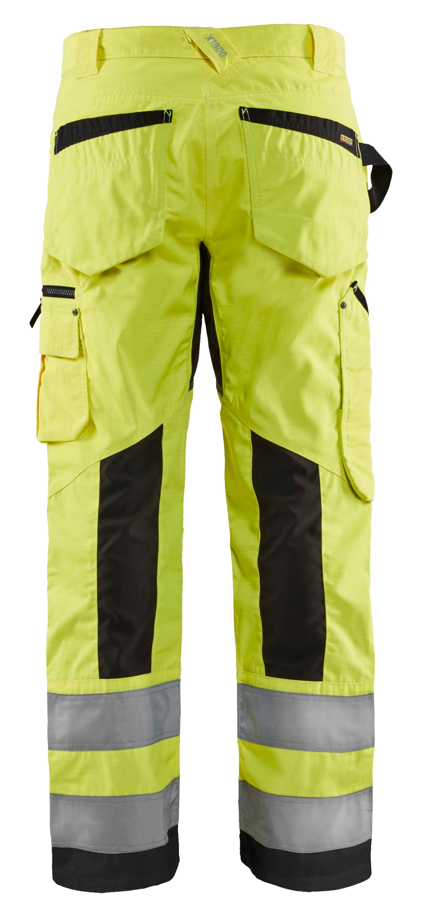 Blaklader - Hi-Vis Rip Stop Pants - Yellow/Black - Class E For Utility Contractors, Power Contractors, Electrical Contractors, Energy Contractors, REMC