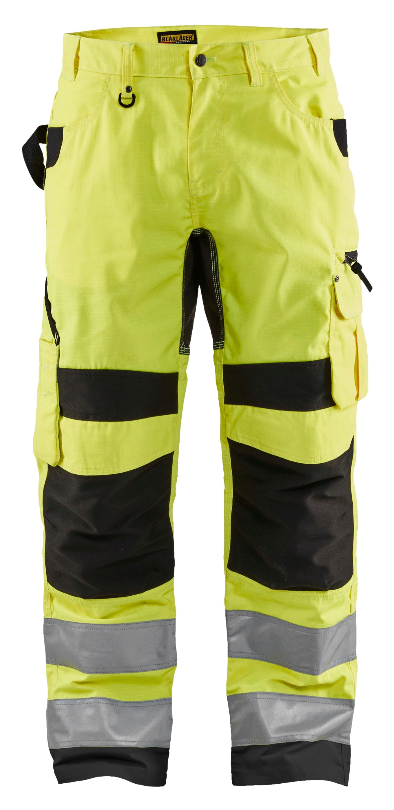 Blaklader - Hi-Vis Rip Stop Pants - Yellow/Black - Class E For Utility Contractors, Power Contractors, Electrical Contractors, Energy Contractors, REMC