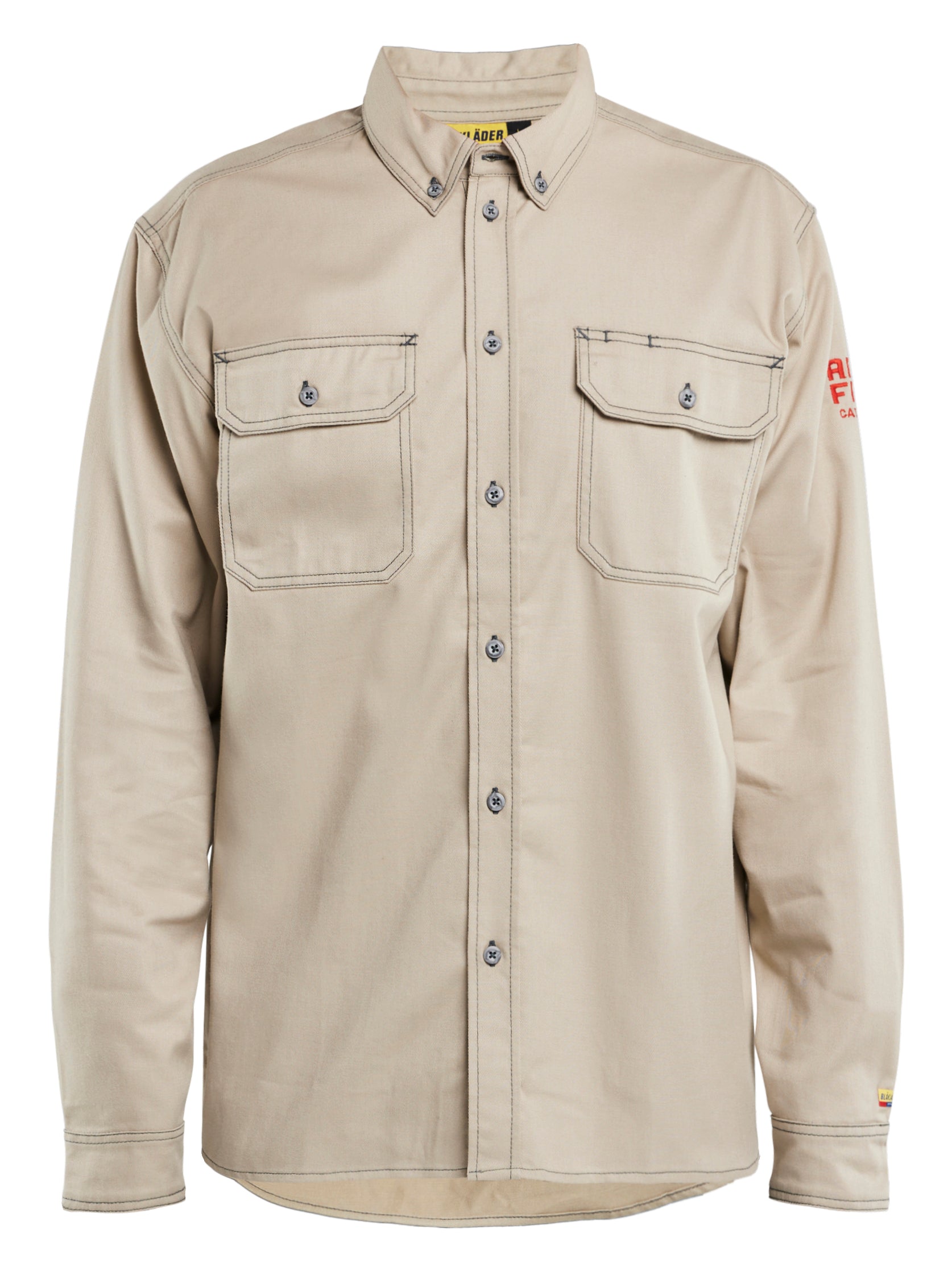 Blaklader FR Button-Up Shirt in stone color
