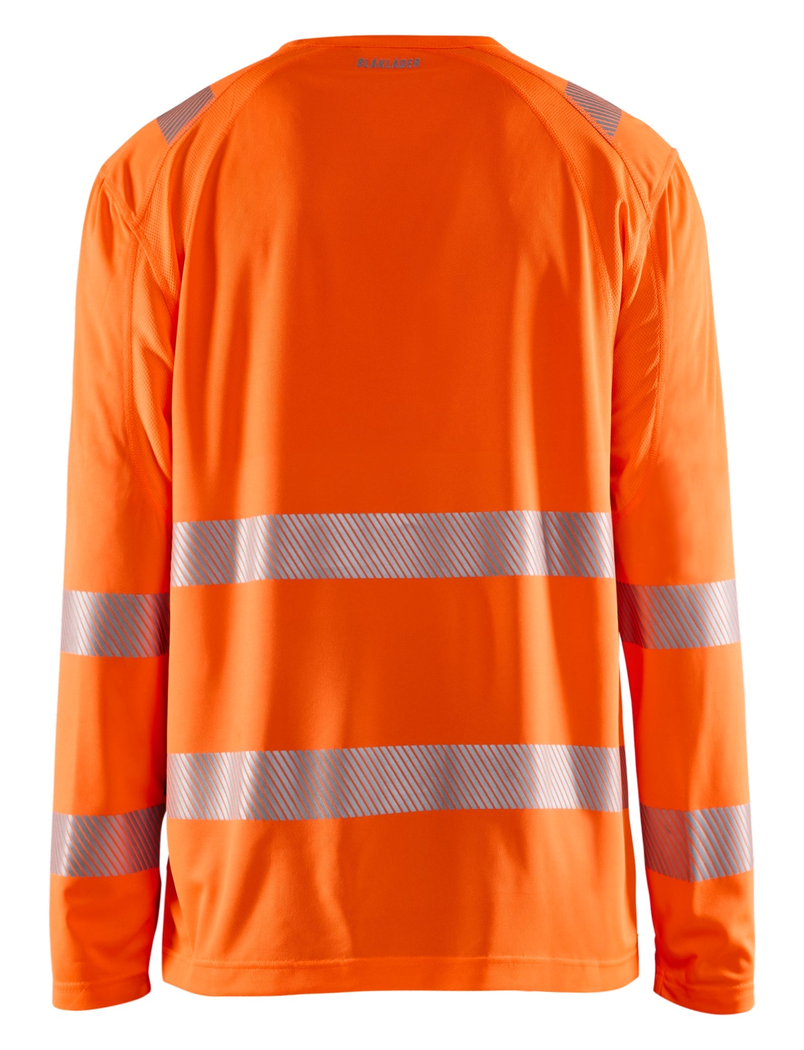 Backview of Blaklader  Hi-Vis Long Sleeve T-Shirt in orange