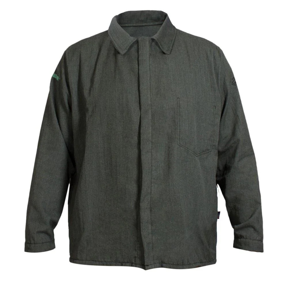 Dark gray jacket on a white background