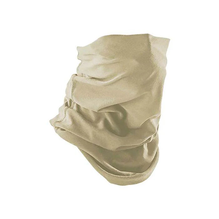 Beige neck gaiter on a white background