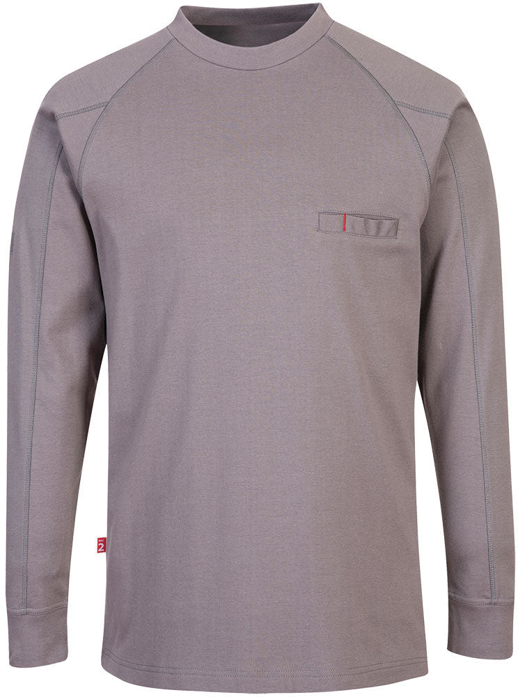 Grey Bizflame - Knit Antistatic FR Crew Neck