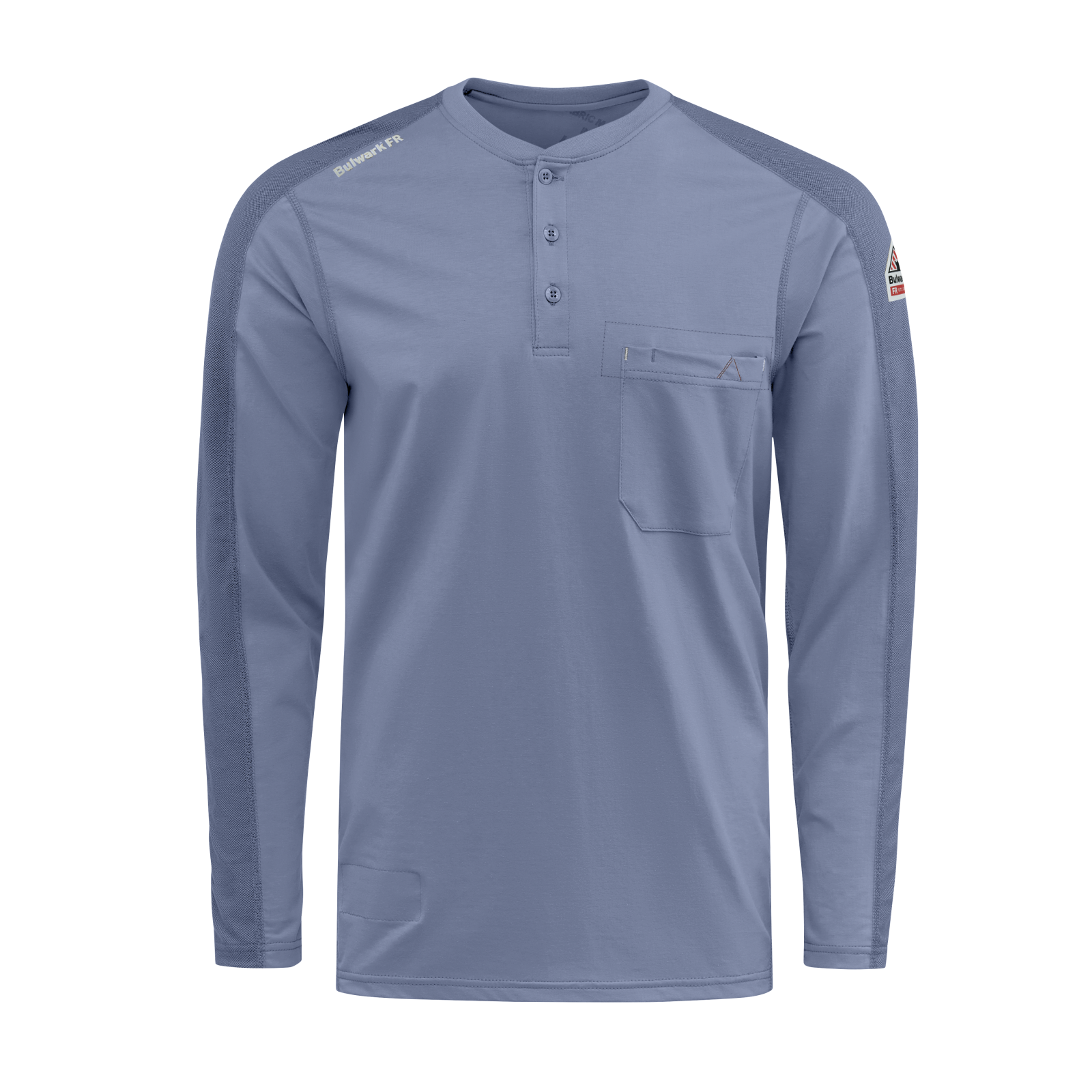 Light blue Bulwark Men’s FR Flex Knit Henley