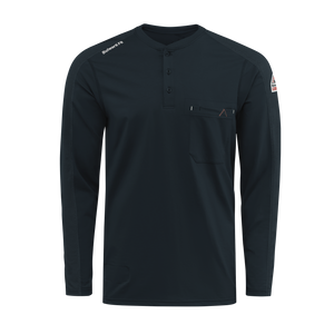 Navy Bulwark Men’s FR Flex Knit Henley