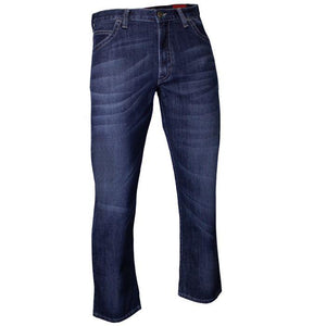 Blue jeans on a white background