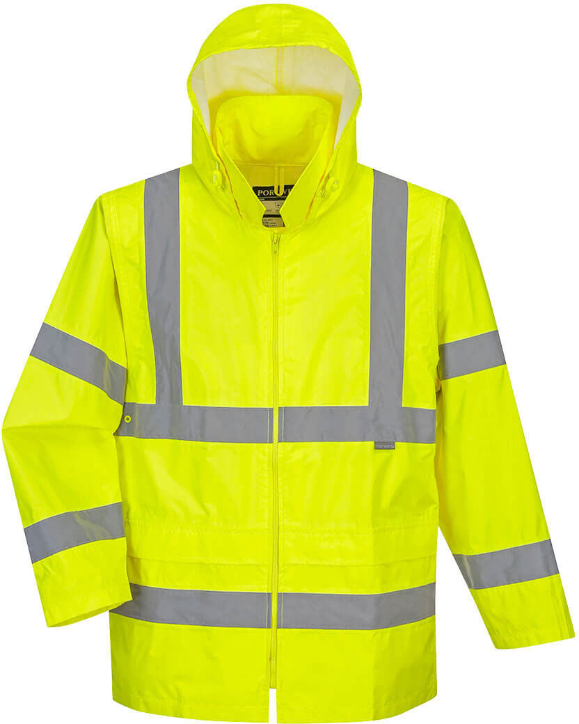 Yellow Hi-Vis Rain Traffic Jacket