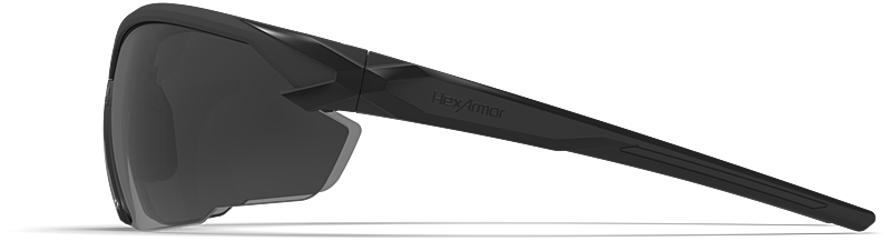 Side view of grey safety glasses