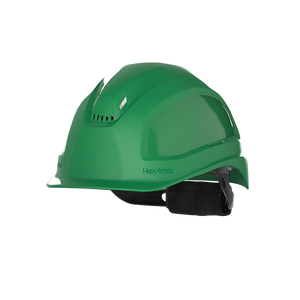 Hexarmor Class C safey helmet with vents in green color