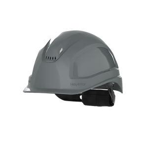 Hexarmor Class C safey helmet with vents in grey color