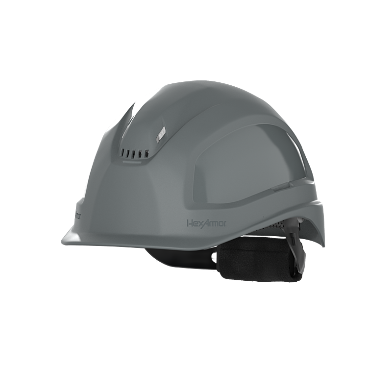 Hexarmor Class C safey helmet with vents in grey color