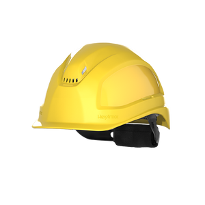 Hexarmor Class C safey helmet with vents in yellow color