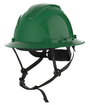 HexArmor Full Brim Safety Helmet in green color