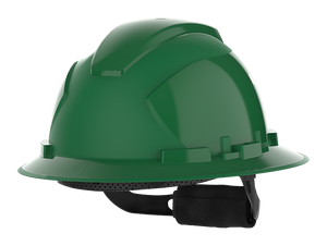 HexArmor Full Brim Safety Helmet in green color