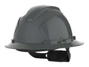 HexArmor Full Brim Safety Helmet in grey color