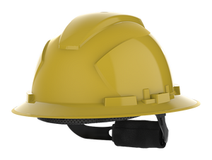 HexArmor Full Brim Safety Helmet in pale yellow color
