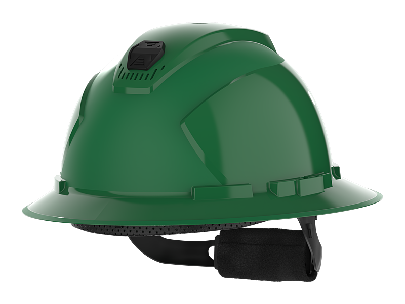 HexArmor full brim safety helmet in green