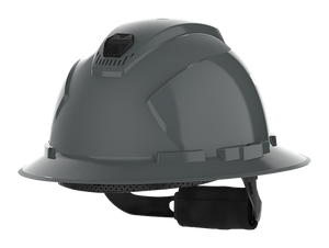 HexArmor full brim safety helmet in dark grey