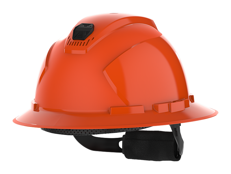 Hexarmor full brim safety helmet in orange