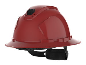 HexArmor full brim safety helmet in maroon