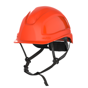 Orangish red HexArmor Class E Type 1 Safety Helmet 