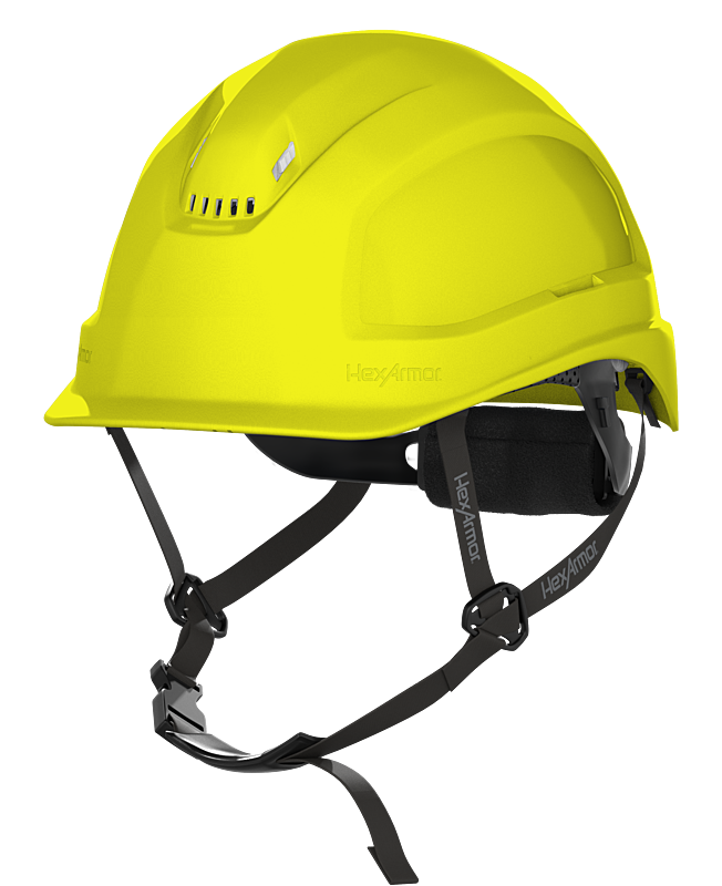 Yellow HexArmor Class E Type 1 Safety Helmet