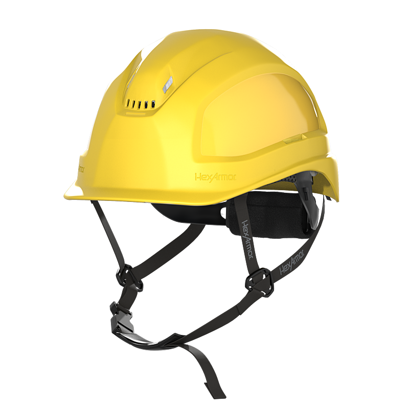 Yellow HexArmor Class E Type 1 Safety Helmet