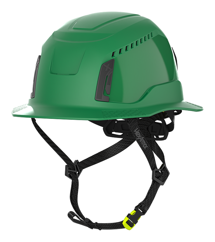 Green HexArmor Vented Safety Helmet