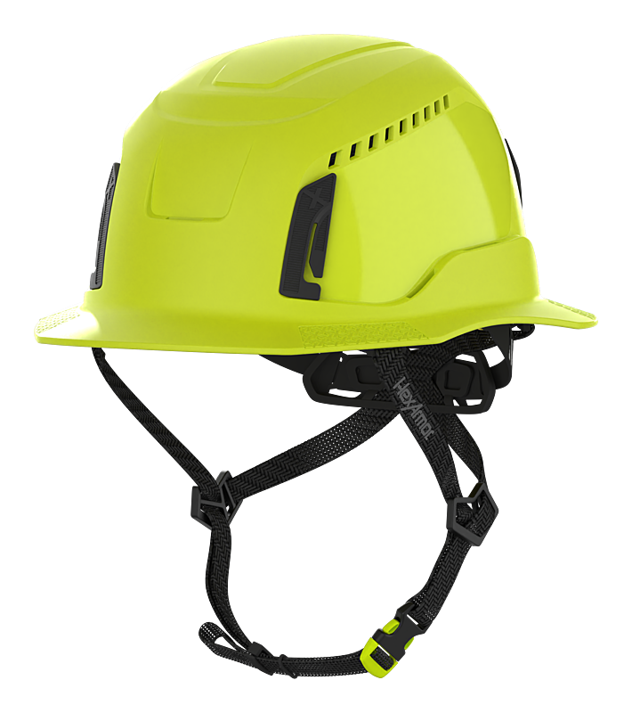 Yellow HexArmor Vented Safety Helmet
