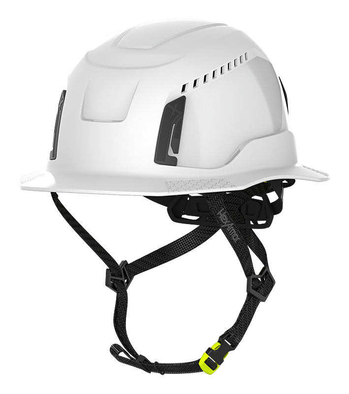 Light grey  HexArmor Vented Safety Helmet