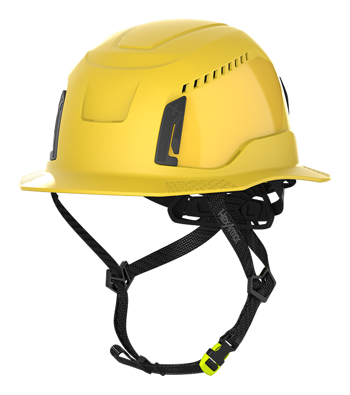 Pale Yellow HexArmor Vented Safety Helmet