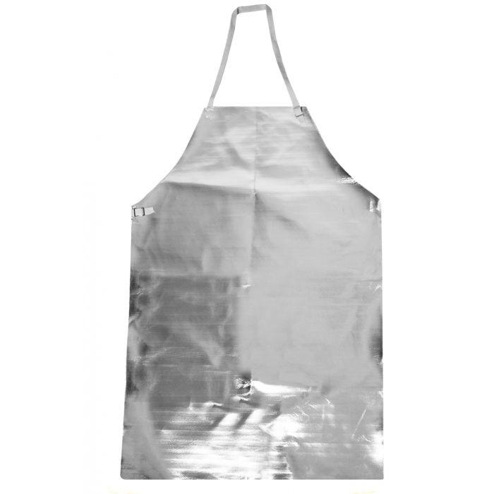 Aluminized Thermal Bib Apron - 16 oz. Aluminized Acrysil Fabric, Slide Snap Strap at Waist and Neck, 36 or 48 in.