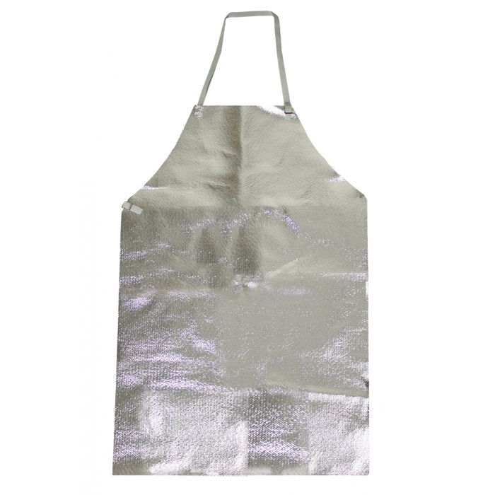 Aluminized Thermal Bib Apron - 19 oz. OPF/Para-Aramid Blend, 36 in. Long