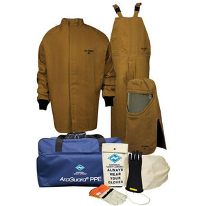 Arc Flash Kit - 65 Cal - Short Coat, Bib Overall, Hood