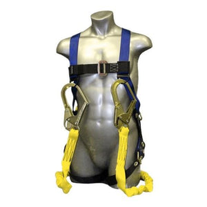Fall Safety Kit - 3D (Back & Hips), 6 Twin Leg, Mating/Tongue Buckles, Rebar hooks